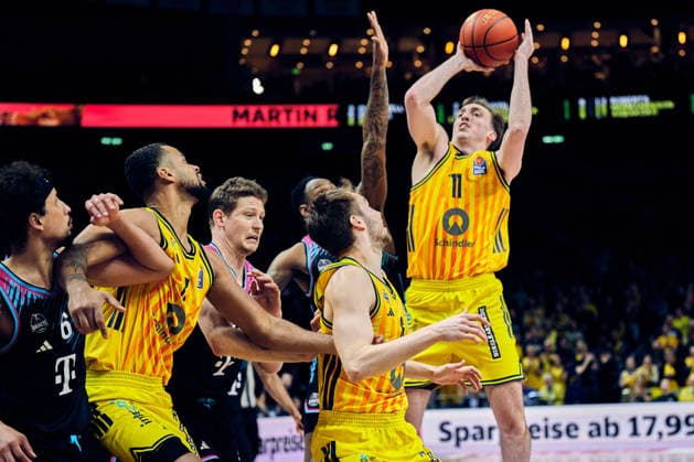 Moses Wood (Alba Berlin, 11), GER, ALBA Berlin vs. Telekom Baskets Bonn, Basketball Herren, easy Credit BBL, Saison 2025 2026, 30. Spieltag, 20.04.2026 GER, ALBA Berlin vs. Telekom Baskets Bonn, Basketball Herren, easy Credit BBL, Saison 2025 2026, 30. Spieltag, 20.04.2026 Berlin