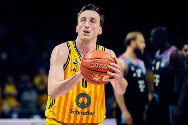 Moses Wood (Alba Berlin, 11), GER, ALBA Berlin vs. Telekom Baskets Bonn, Basketball Herren, easy Credit BBL, Saison 2025 2026, 30. Spieltag, 20.04.2026 GER, ALBA Berlin vs. Telekom Baskets Bonn, Basketball Herren, easy Credit BBL, Saison 2025 2026, 30. Spieltag, 20.04.2026 Berlin