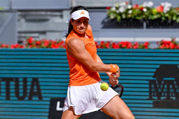 April 22, 2026, Madrid, Madrid, Spain: CARLOTA MARTINEZ CIREZ of Spain during the Mutua Madrid Open 2026, ATP, Tennis Herren Masters 1000 and WTA, Tennis Damen 1000 tennis tournament, celebrated at Caja Magica on April 22, 2026 in Madrid, Spain. Madrid Spain - ZUMAc312 20260422_zsp_c312_091 Copyright: xOscarxManuelxSanchezx