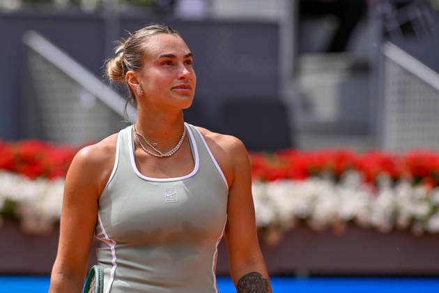 April 23, 2026, Madrid, Madrid, Spain: ARYNA SABALENKA of belarus †NIKE during the Mutua Madrid Open 2026, ATP, Tennis Herren Masters 1000 and WTA, Tennis Damen 1000 tennis tournament, celebrated at Caja Magica on April 22, 2026 in Madrid, Spain. Madrid Spain - ZUMAc312 20260423_zsp_c312_199 Copyright: xOscarxManuelxSanchezx