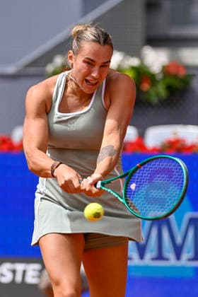 April 23, 2026, Madrid, Madrid, Spain: ARYNA SABALENKA of belarus †NIKE during the Mutua Madrid Open 2026, ATP, Tennis Herren Masters 1000 and WTA, Tennis Damen 1000 tennis tournament, celebrated at Caja Magica on April 22, 2026 in Madrid, Spain. Madrid Spain - ZUMAc312 20260423_zsp_c312_216 Copyright: xOscarxManuelxSanchezx