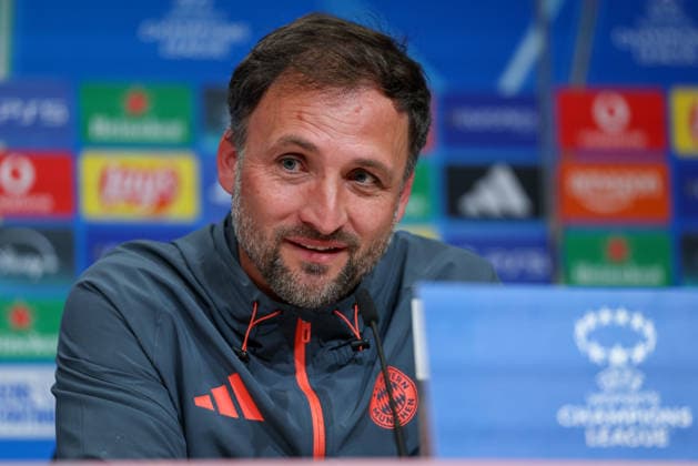 Jose Barcala (FC Bayern Muenchen, Chef-Trainer) bei der Pressekonferenz, GER, Internationale Pressekonferenz, FC Bayern Muenchen, Fussball, UEFA Womens Champions League, Halbfinale, Hinspiel, Saison 2025 2026, 24.04.2026, GER, Internationale Pressekonferenz, FC Bayern Muenchen, Fussball, UEFA Womens Champions League, Halbfinale, Hinspiel, Saison 2025 2026, 24.04.2026 Muenchen Copyright: xEibner-Pressefoto JennixMaulx EP_JML