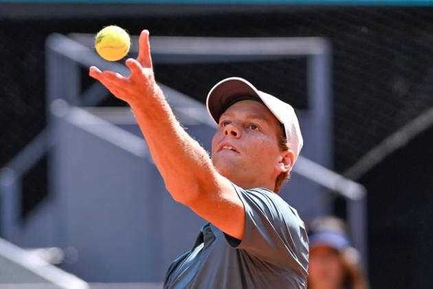 April 24, 2026, Madrid, Madrid, Spain: JANNIK SINNER of italy - NIKE in action during the Mutua Madrid Open 2026, ATP, Tennis Herren Masters 1000 and WTA, Tennis Damen 1000 tennis tournament, celebrated at Caja Magica on April 24, 2026 in Madrid, Spain. Mutua Madrid Open 2026 - Day 5 (04.24.26) - ZUMAc312 20260424_zsp_c312_383 Copyright: xOscarxManuelxSanchezx