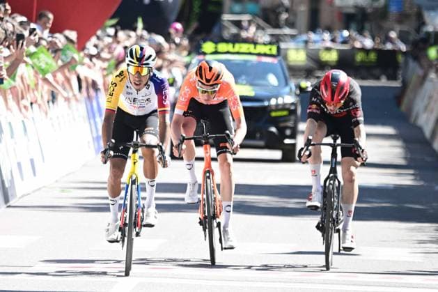 April 24, 2026, Bolzano, Bozen, Trentino South Tyrol, Italy: 24 04 2026, Bolzano, Bozen, Italia. TOUR DES ALPES 2026 - UCI Cycling Race Tour of the Alps. ..Nella foto Egan Arley BERNAL GOMEZ (COL), Thymen ARENSMAN (NED), Michael STORER TOUR DES ALPES 2026 - ZUMAa289 20260424_zia_a289_075 Copyright: xPierrexTeyssotx