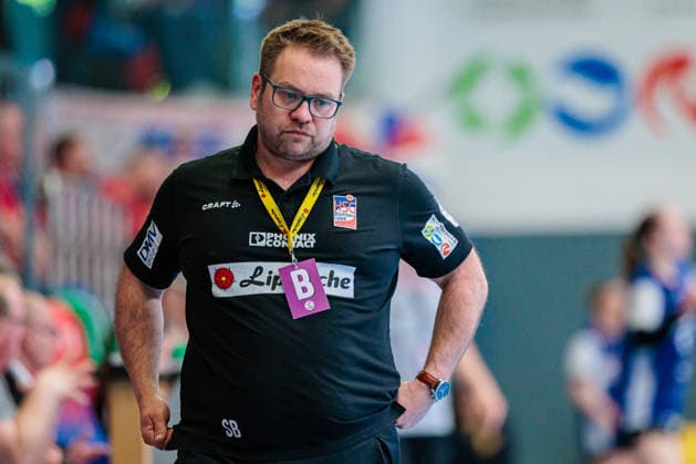 Steffen Birkner (HSG Blomberg-Lippe, Trainer) GER, HSG Blomberg-Lippe vs. Thueringer HC, Handball, 1. Bundesliga Frauen, Play-Offs, Halbfinale, Spiel 1, 25.04.2026 GER, HSG Blomberg-Lippe vs. Thueringer HC, Handball, 1. Bundesliga Frauen, Play-Offs, Halbfinale, Spiel 1, 25.04.2026 Blomberg Copyright: xEibner-Pressefoto JanxRollingerx EP_JSK