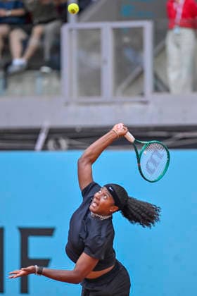 April 25, 2026, Madrid, Madrid, Spain: HALLEY BAPTISTE of united states during the Mutua Madrid Open 2026, ATP, Tennis Herren Masters 1000 and WTA, Tennis Damen 1000 tennis tournament, celebrated at Caja Magica on April 24, 2026 in Madrid, Spain. Mutua Madrid Open 2026 - Day 6 (04.25.26) - ZUMAc312 20260425_zsp_c312_416 Copyright: xOscarxManuelxSanchezx