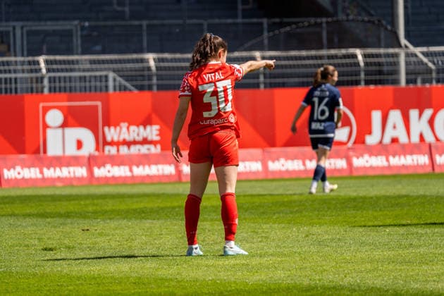 Jubel zum Tor zum 1:0 durch Vital Kats (1. FSV Mainz 05, 30), GER, 1. FSV Mainz 05 vs. VfL Bochum, Fussball, 2. Frauen-Bundesliga, 23. Spieltag, Saison 2025 2026, 26.04.2026, DFB REGULATIONS PROHIBIT ANY USE OF PHOTOGRAPHS AS IMAGE SEQUENCES AND OR QUASI-VIDEO, GER, 1. FSV Mainz 05 vs. VfL Bochum, Fussball, 2. Frauen-Bundesliga, 23. Spieltag, Saison 2025 2026, 26.04.2026 Mainz Copyright: xEibner-Pressefoto Jan-NiclasxGrox EP_JGG