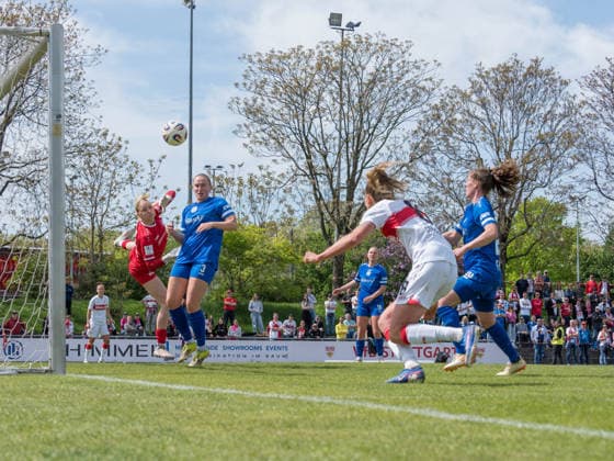 Tor zum 2:0 durch Maxi Rall (VfB Stuttgart, 08) GER, VfB Stuttgart vs. SV Meppen, Fussball, 2. Frauen Bundesliga, 23. Spieltag, Spielzeit 2025 2026, 26.04.2026 GER, VfB Stuttgart vs. SV Meppen, Fussball, 2. Frauen Bundesliga, 23. Spieltag, Spielzeit 2025 2026, 26.04.2026 Stuttgart Copyright: xEibner-Pressefoto CarstenxSchwerx EP_CSG
