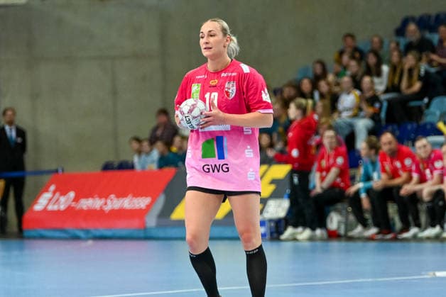 Lea Gruber (SV Union Halle-Neustadt, 19) VfL Oldenburg vs. SV Union Halle-Neustadt, ALSCO Handball Bundesliga Frauen, Playoffs, 2. Spieltag, Saison 2025 2026, 25.04.2026, VfL Oldenburg vs. SV Union Halle-Neustadt, ALSCO Handball Bundesliga Frauen, Playoffs, 2. Spieltag, Saison 2025 2026, 25.04.2026 Oldenburg Copyright: xEibner-Pressefoto RobertxGertzenx EP_RGN