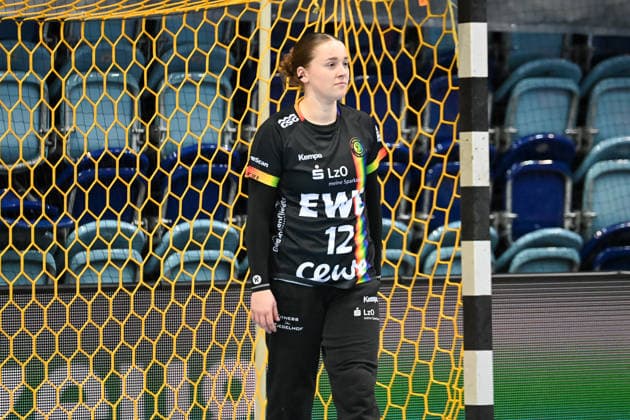 Kaatje Hempen (VfL Oldenburg, 12) VfL Oldenburg vs. SV Union Halle-Neustadt, ALSCO Handball Bundesliga Frauen, Playoffs, 2. Spieltag, Saison 2025 2026, 25.04.2026, VfL Oldenburg vs. SV Union Halle-Neustadt, ALSCO Handball Bundesliga Frauen, Playoffs, 2. Spieltag, Saison 2025 2026, 25.04.2026 Oldenburg Copyright: xEibner-Pressefoto RobertxGertzenx EP_RGN