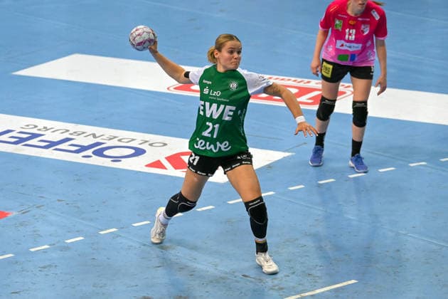 Joanna Granicka (VfL Oldenburg, 21) VfL Oldenburg vs. SV Union Halle-Neustadt, ALSCO Handball Bundesliga Frauen, Playoffs, 2. Spieltag, Saison 2025 2026, 25.04.2026, VfL Oldenburg vs. SV Union Halle-Neustadt, ALSCO Handball Bundesliga Frauen, Playoffs, 2. Spieltag, Saison 2025 2026, 25.04.2026 Oldenburg Copyright: xEibner-Pressefoto RobertxGertzenx EP_RGN