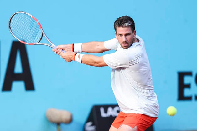 April 26, 2026, Madrid, Madrid, Spain: Cameron Norrie of Great Britain plays against Thiago Agustin Tirante of Argentina during the Mutua Madrid Open 2026, ATP, Tennis Herren Masters 1000 and WTA, Tennis Damen 1000, at La Caja Magica on April 26, 2026 in Madrid, Spain. Madrid Spain - ZUMAa181 20260426_zaa_a181_525 Copyright: xIrinaxR.xHipolitox
