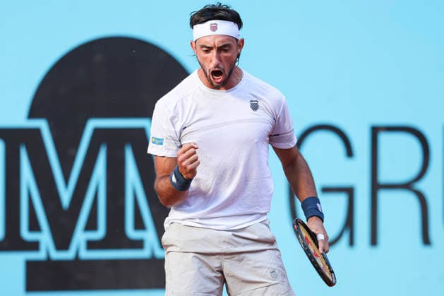 April 26, 2026, Madrid, Madrid, Spain: Thiago Agustin Tirante of Argentina reacts against Cameron Norrie of Great Britain during the Mutua Madrid Open 2026, ATP, Tennis Herren Masters 1000 and WTA, Tennis Damen 1000, at La Caja Magica on April 26, 2026 in Madrid, Spain. Mutua Madrid Open 2026 - Day 7 - ZUMAa181 20260426_zaa_a181_558 Copyright: xIrinaxR.xHipolitox