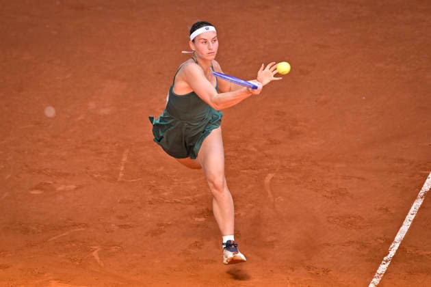 April 26, 2026, Madrid, Madrid, Spain: MARTA KOSTYUK of Ukraine †WILSON during the Mutua Madrid Open 2026, ATP, Tennis Herren Masters 1000 and WTA, Tennis Damen 1000 tennis tournament, celebrated at Caja Magica on April 26, 2026 in Madrid, Spain. Madrid Spain - ZUMAc312 20260426_zsp_c312_003 Copyright: xOscarxManuelxSanchezx