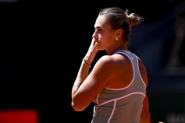 April 27, 2026, Madrid, Madrid, Spain: ARYNA SABALENKA of belarus †NIKE during the Mutua Madrid Open 2026, ATP, Tennis Herren Masters 1000 and WTA, Tennis Damen 1000 tennis tournament, celebrated at Caja Magica on April 26, 2026 in Madrid, Spain. Mutua Madrid Open 2026 - Day 8 (04.27.26) - ZUMAc312 20260427_zsp_c312_159 Copyright: xOscarxManuelxSanchezx