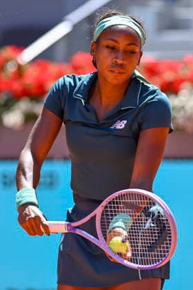 April 27, 2026, Madrid, Madrid, Spain: COCO GAUFF of united states - NEW BALANCE during the Mutua Madrid Open 2026, ATP, Tennis Herren Masters 1000 and WTA, Tennis Damen 1000 tennis tournament, celebrated at Caja Magica on April 26, 2026 in Madrid, Spain. Madrid Spain - ZUMAc312 20260427_zsp_c312_264 Copyright: xOscarxManuelxSanchezx