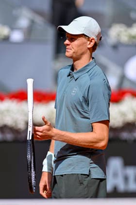 April 28, 2026, Madrid, Madrid, Spain: JANNIK SINNER of italy - NIKE during the Mutua Madrid Open 2026, ATP, Tennis Herren Masters 1000 and WTA, Tennis Damen 1000 tennis tournament, celebrated at Caja Magica on April 28, 2026 in Madrid, Spain. Mutua Madrid Open 2026 - Day 9 (04.28.26) - ZUMAc312 20260428_zsp_c312_028 Copyright: xOscarxManuelxSanchezx