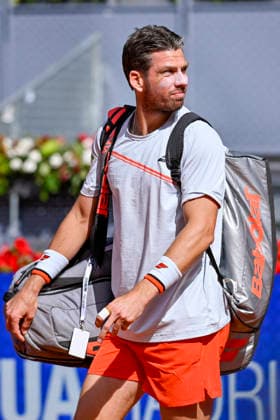 April 28, 2026, Madrid, Madrid, Spain: CAMERON NORRIE of united kingdom - K-SWISS during the Mutua Madrid Open 2026, ATP, Tennis Herren Masters 1000 and WTA, Tennis Damen 1000 tennis tournament, celebrated at Caja Magica on April 28, 2026 in Madrid, Spain. Mutua Madrid Open 2026 - Day 9 (04.28.26) - ZUMAc312 20260428_zsp_c312_046 Copyright: xOscarxManuelxSanchezx