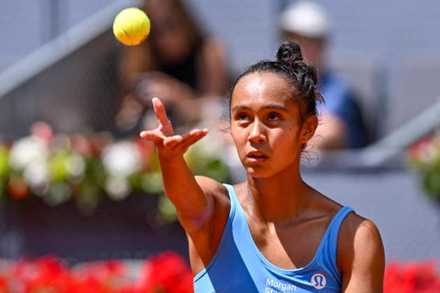 April 28, 2026, Madrid, Madrid, Spain: LEYLAH FERNANDEZ of Canada during the Mutua Madrid Open 2026, ATP, Tennis Herren Masters 1000 and WTA, Tennis Damen 1000 tennis tournament, celebrated at Caja Magica on April 28, 2026 in Madrid, Spain. Madrid Spain - ZUMAc312 20260428_zsp_c312_173 Copyright: xOscarxManuelxSanchezx