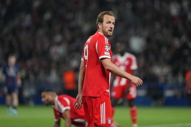 Harry Kane of Bayern Munich Paris Saint-Germain v Bayern Munich, UEFA Champions League, Semi Final, First Leg, Football, Parc des Princes, Paris, France - 28 Apr 2026Paris Parc des Princes France EDITORIAL USE ONLY No use with unauthorised audio, video, data, fixture lists, club league logos or live services. Online in-match use limited to 120 images, no video emulation. No use in betting, games or single club league player publications. Copyright: xDavexWinter Shutterstockx 16847969kr
