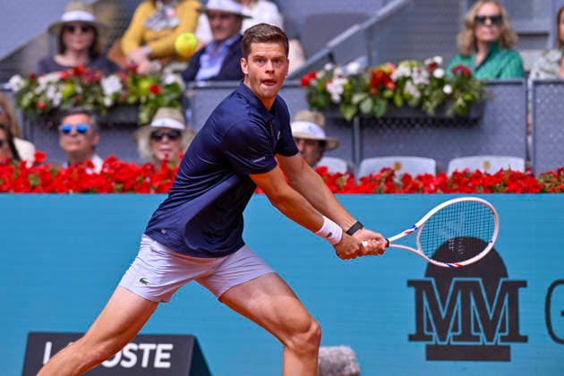 April 30, 2026, Madrid, Madrid, Spain: ALEXANDER BLOCKX of Belgium during the Mutua Madrid Open 2026, ATP, Tennis Herren Masters 1000 and WTA, Tennis Damen 1000 tennis tournament, celebrated at Caja Magica on April 30, 2026 in Madrid, Spain. Madrid Spain - ZUMAc312 20260430_zsp_c312_067 Copyright: xOscarxManuelxSanchezx