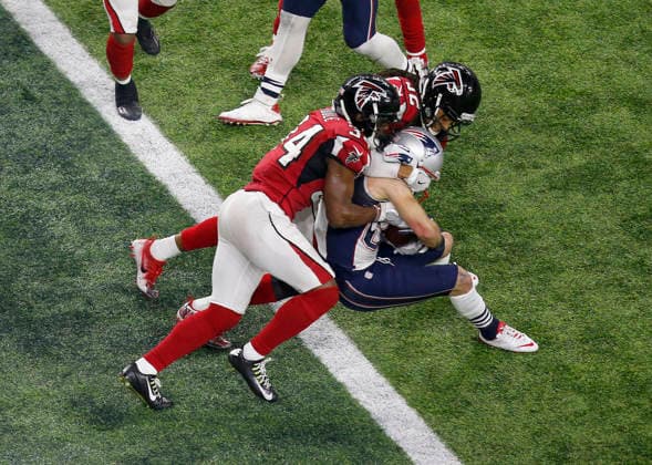 February 05, 2017 New England Patriots wide receiver Danny Amendola (80) converts a two-point conversion to tie the game during the fourth quarter of Super Bowl LI between the New England Patriots and the Atlanta Falcons at NRG Stadium in Houston, Texas. Charles Baus CSM Copyright: xCharlesxBausx