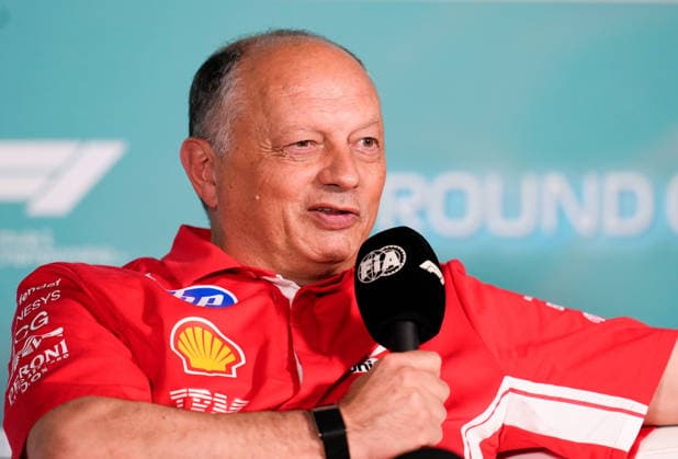 Frederic Vasseur (Scuderia Ferrari HP, Teamchef) USA, Formel 1 Weltmeisterschaft, Miami Grand Prix, Miami International Autodrome, Miami Gardens, Teams Pressekonferenz, Saison 2026, 01.05.2026 USA, Formel 1 Weltmeisterschaft, Miami Grand Prix, Miami International Autodrome, Miami Gardens, Teams Pressekonferenz, Saison 2026, 01.05.2026 Miami Gardens Copyright: xEibner-Pressefoto ScottxColemanx EP_SCN