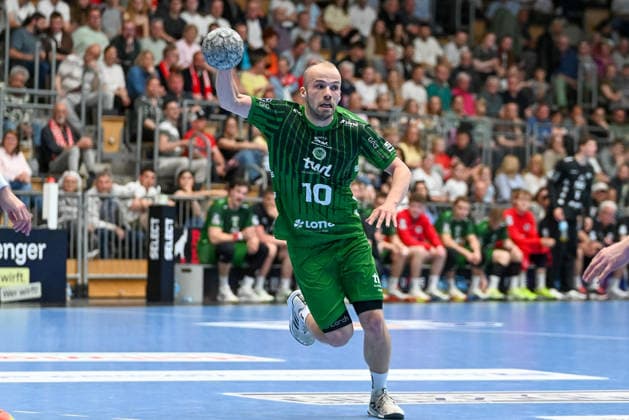 Vincent Buelow (Eulen Ludwigshafen, 10) HSG Nordhorn-Lingen vs. Eulen Ludwigshafen, Handball, 2. Bundesliga, 30. Spieltag, Saison 2025 2026, 01.05.2026, HSG Nordhorn-Lingen vs. Eulen Ludwigshafen, Handball, 2. Bundesliga, 30. Spieltag, Saison 2025 2026, 01.05.2026 Lingen Copyright: xEibner-Pressefoto RobertxGertzenx EP_RGN