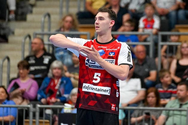 Oscar Gentzel (HSG Nordhorn-Lingen, 05) HSG Nordhorn-Lingen vs. Eulen Ludwigshafen, Handball, 2. Bundesliga, 30. Spieltag, Saison 2025 2026, 01.05.2026, HSG Nordhorn-Lingen vs. Eulen Ludwigshafen, Handball, 2. Bundesliga, 30. Spieltag, Saison 2025 2026, 01.05.2026 Lingen Copyright: xEibner-Pressefoto RobertxGertzenx EP_RGN
