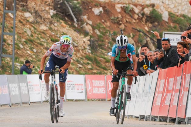 The 61st Presidential Cycling Tour of Turkiye (TUR 2026) has officially begun, starting with its opening stage in the coastal town of Cesme, Izmir. Held under the auspices of the Presidency of the Republic of Türkiye, this prestigious UCI ProSeries race brings together 23 teams and 161 world-class cyclists to compete over eight days, from April 26 to May 3, 2026...The 2026 edition unfolds across routes showcasing some of Türkiye s most striking landscapes. Starting in Cesme, the race follows the Aegean and Mediterranean coastlines, covering stages through Antalya and the southern shores before concluding in the capital, Ankara. Beyond sporting competition, the tour plays a key role in promoting Türkiye s natural and cultural richness on a global stage..This year, the race consists of 8 stages covering approximately 1,200 kilometers. Nearly 20 teams and over 150 riders from around the world are competing, under the coordination of the Turkish Cycling Federation..With the first three stages completed, the pace in the peloton has intensified and the general classification has begun to take shape. Sprint finishes and technically demanding routes have stood out, with the third stage drawing attention for its high tempo and dramatic finale..The third stage of the 61st Presidential Cycling Tour of Türkiye (TUR 2026) was won by Colombian rider Ivan Ramiro Sosa of Equipo Kern Pharma. Covering the 132.7-kilometer Marmaris-Kıran route, Sosa finished in 3 hours, 40 minutes, and 25 seconds. In the summit finish, Australian rider Sebastian Berwick of Caja Rural-Seguros RGA placed second, while French rider Nicolas Breuillard of TotalEnergies finished third..As the race progresses, challenging climbs and critical time gaps are expected to further heighten the excitement. The tour continues to deliver a compelling blend of elite competition and global vis Copyright: RizaxOzel 19081553