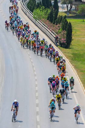 The 61st Presidential Cycling Tour of Turkiye (TUR 2026) has officially begun, starting with its opening stage in the coastal town of Cesme, Izmir. Held under the auspices of the Presidency of the Republic of Türkiye, this prestigious UCI ProSeries race brings together 23 teams and 161 world-class cyclists to compete over eight days, from April 26 to May 3, 2026...The 2026 edition unfolds across routes showcasing some of Türkiye s most striking landscapes. Starting in Cesme, the race follows the Aegean and Mediterranean coastlines, covering stages through Antalya and the southern shores before concluding in the capital, Ankara. Beyond sporting competition, the tour plays a key role in promoting Türkiye s natural and cultural richness on a global stage..This year, the race consists of 8 stages covering approximately 1,200 kilometers. Nearly 20 teams and over 150 riders from around the world are competing, under the coordination of the Turkish Cycling Federation..With the first three stages completed, the pace in the peloton has intensified and the general classification has begun to take shape. Sprint finishes and technically demanding routes have stood out, with the third stage drawing attention for its high tempo and dramatic finale..The third stage of the 61st Presidential Cycling Tour of Türkiye (TUR 2026) was won by Colombian rider Ivan Ramiro Sosa of Equipo Kern Pharma. Covering the 132.7-kilometer Marmaris-Kıran route, Sosa finished in 3 hours, 40 minutes, and 25 seconds. In the summit finish, Australian rider Sebastian Berwick of Caja Rural-Seguros RGA placed second, while French rider Nicolas Breuillard of TotalEnergies finished third..As the race progresses, challenging climbs and critical time gaps are expected to further heighten the excitement. The tour continues to deliver a compelling blend of elite competition and global vis Copyright: RizaxOzel 19081574