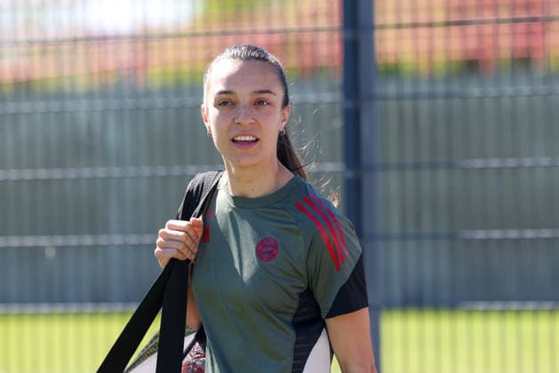 Natalia Padilla-Bidas (FC Bayern Muenchen, 23), Portrait, Portaet, GER, Offizielles Abschlusstraining FC Bayern Muenchen, Fussball, UEFA Womens Champions League, Halbfinale, Rueckspiel, Saison 2025 2026, 02.05.2026, GER, Offizielles Abschlusstraining FC Bayern Muenchen, Fussball, UEFA Womens Champions League, Halbfinale, Rueckspiel, Saison 2025 2026, 02.05.2026 Muenchen Copyright: xEibner-Pressefoto JennixMaulx EP_JML