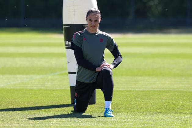 Maria Luisa Grohs (FC Bayern Muenchen, 01), Freisteller, GER, Offizielles Abschlusstraining FC Bayern Muenchen, Fussball, UEFA Womens Champions League, Halbfinale, Rueckspiel, Saison 2025 2026, 02.05.2026, GER, Offizielles Abschlusstraining FC Bayern Muenchen, Fussball, UEFA Womens Champions League, Halbfinale, Rueckspiel, Saison 2025 2026, 02.05.2026 Muenchen Copyright: xEibner-Pressefoto JennixMaulx EP_JML
