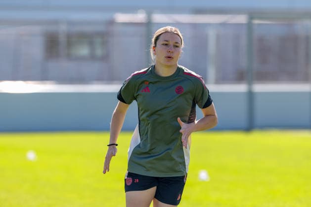 Barbara Dunst (FC Bayern Muenchen, 28), Freisteller, GER, Offizielles Abschlusstraining FC Bayern Muenchen, Fussball, UEFA Womens Champions League, Halbfinale, Rueckspiel, Saison 2025 2026, 02.05.2026, GER, Offizielles Abschlusstraining FC Bayern Muenchen, Fussball, UEFA Womens Champions League, Halbfinale, Rueckspiel, Saison 2025 2026, 02.05.2026 Muenchen Copyright: xEibner-Pressefoto JennixMaulx EP_JML