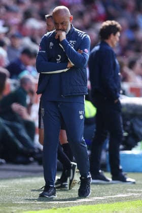 London, England, 2nd May 2026. Nuno Espirito Santo, Manager of West Ham United reacts during the Brentford vs West Ham United Premier League match at Gtech Community Stadium, London. Picture credit should read: Paul Terry Sportimage EDITORIAL USE ONLY. No use with unauthorised audio, video, data, fixture lists, club league logos or live services. Online in-match use limited to 120 images, no video emulation. No use in betting, games or single club league player publications. SPI_025_PT_Brentford_West_Ham SPI-4773-0023