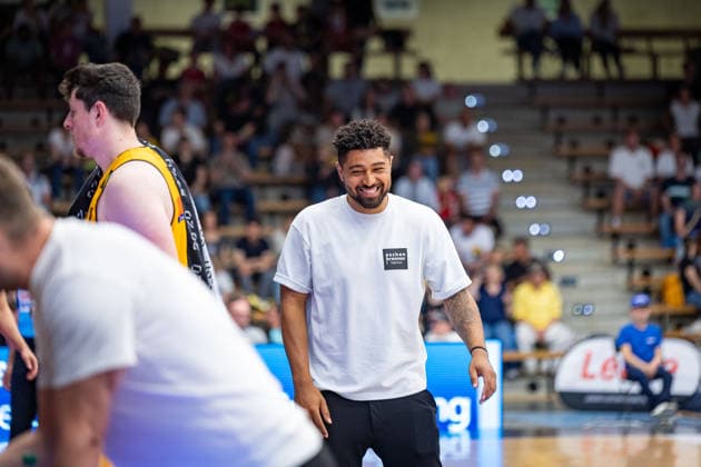 Brian Wenzel (Bozic Estriche Knights Kirchheim, Assistant Coach) GER, Bozic Estriche Knights Kirchheim vs. RheinStars Koeln, BARMER 2. Basketball Bundesliga, 34. Spieltag, Saison 2025 2026, 02.05.2026 , GER, Bozic Estriche Knights Kirchheim vs. RheinStars Koeln, BARMER 2. Basketball Bundesliga, 34. Spieltag, Saison 2025 2026, 02.05.2026 Goeppingen Copyright: xEibner-Pressefoto NinaxSanderx EP_NSR