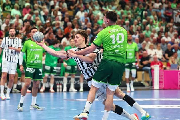 Torwurf von Johan Rohwer (Kiel, 29) GER, HSG Wetzlar vs THW Kiel, Handball, 1. Bundesliga, 30. Spieltag, Spielzeit 2025 2026, 02.05.2026 GER, HSG Wetzlar vs THW Kiel, Handball, 1. Bundesliga, 30. Spieltag, Spielzeit 2025 2026, 02.05.2026 Wetzlar Copyright: xEibner-Pressefoto RenexWeissx EP_RWS