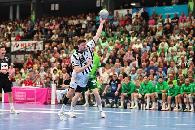 Lukas Zerbe (THW Kiel, 24) beim Siebenmeter GER, HSG Wetzlar vs THW Kiel, Handball, 1. Bundesliga, 30. Spieltag, Spielzeit 2025 2026, 02.05.2026 GER, HSG Wetzlar vs THW Kiel, Handball, 1. Bundesliga, 30. Spieltag, Spielzeit 2025 2026, 02.05.2026 Wetzlar Copyright: xEibner-Pressefoto RenexWeissx EP_RWS