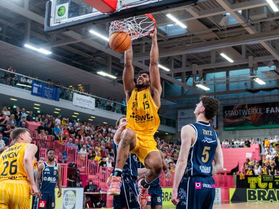 Patrick Emilien (Tigers Tuebingen 15), Tigers Tuebingen vs. Eisbaeren Bremerhaven, Basketball, 2. Basketball Bundesliga ProA, Saison 2025 2026, Spieltag 34, 02.05.2026, Tigers Tuebingen vs. Eisbaeren Bremerhaven, Basketball, 2. Basketball Bundesliga ProA, Saison 2025 2026, Spieltag 34, 02.05.2026 Tuebingen Copyright: xEibner-Pressefoto FlorianxSchustx EP_FSU