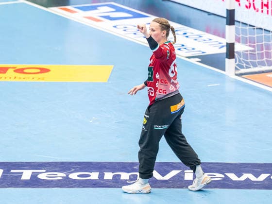 Celina Meissner (Frisch Auf Frauen, 61) ballt die Jubelfaust, Frisch Auf Goeppingen vs. Union Neckarsulm, Handball, 1. Bundesliga, Spielzeit 2025 2026, 03.05.2026 Frisch Auf Goeppingen vs. Sport-Union Neckarsulm, Handball, 1. Bundesliga, Spielzeit 2025 2026, 03.05.2026 Goeppingen Copyright: xMichaelxSchmidt Eibner-Pressefotx EP_MST