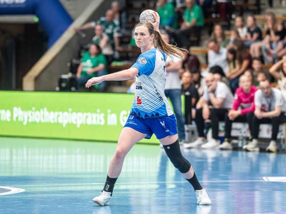 Alicia Soffel Union Neckarsulm, 13) am Ball, Frisch Auf Goeppingen vs. Sport-Union Neckarsulm, Handball, 1. Bundesliga, Spielzeit 2025 2026, 03.05.2026 Frisch Auf Goeppingen vs. Sport-Union Neckarsulm, Handball, 1. Bundesliga, Spielzeit 2025 2026, 03.05.2026 Goeppingen Copyright: xMichaelxSchmidt Eibner-Pressefotx EP_MST