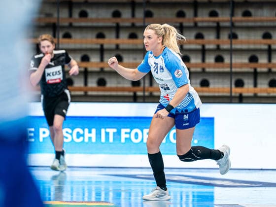 Paulina Uscinowicz Union Neckarsulm, 78) ballt die Jubelfaust, Frisch Auf Goeppingen vs. Sport-Union Neckarsulm, Handball, 1. Bundesliga, Spielzeit 2025 2026, 03.05.2026 Frisch Auf Goeppingen vs. Sport-Union Neckarsulm, Handball, 1. Bundesliga, Spielzeit 2025 2026, 03.05.2026 Goeppingen Copyright: xMichaelxSchmidt Eibner-Pressefotx EP_MST