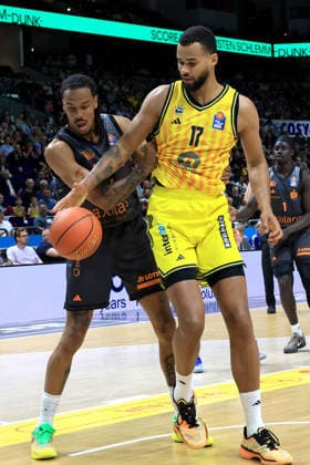 DEU, easyCredit BBL, ALBA vs. Chemnitz, 03.05.2026, Uber-Arena, Berlin, DEU, easyCredit BBL, ALBA vs. Chemnitz, im Bild Norris Agbakoko (ALBA Berlin 17), c0