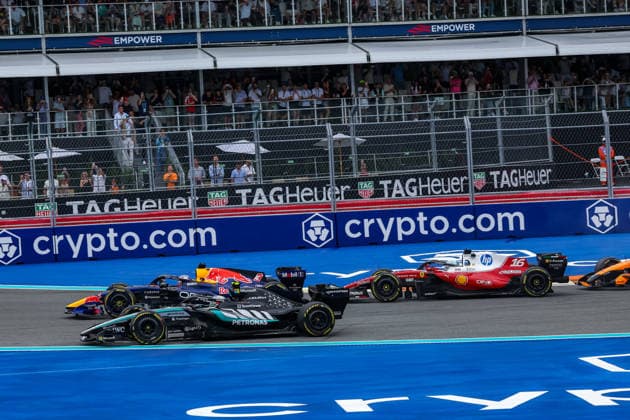 F1 - MIAMI GRAND PRIX 2026 03 VERSTAPPEN Max (nld), Red Bull Racing Ford RB22, 16 LECLERC Charles (mco), Scuderia Ferrari SF-26, 12 KIMI ANTONELLI Andrea (ita), Mercedes AMG F1 Team W17, action, start of the race, depart, during the Formula 1 Miami Grand Prix 2026, 4th round of the 2026 Formula One World Championship, WM, Weltmeisterschaft from May 1 to 3, 2026 on the Miami International Autodrome, in Miami Gardens, USA - Miami GardensUnited States Copyright: xDPPIx