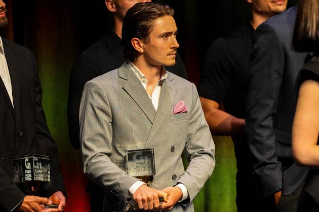 Fussball: Schweiz: SAFP Golden 11 Award; Kultur & Kongresshaus Aarau, 04.05.2026 (Aarau, Schweiz); Matteo di Giusto (FC Luzern) Aarau Kultur&Kongresshaus Aarau Aargau Schweiz Copyright: xAmiirxAmedjouax