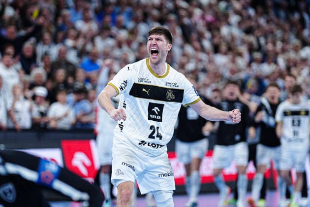 Torjubel Lukas Zerbe (THW Kiel, 24) GER, THW Kiel vs. RK Nexe, Handball, EHF European League, Viertelfinale, Rückspiel, Saison 2025 2026, 05.05.2026 GER, THW Kiel vs. RK Nexe, Handball, EHF European League, Viertelfinale, Rückspiel, Saison 2025 2026, 05.05.2026 Kiel Copyright: xEibner-Pressefoto MarcelxvonxFehrnx EP_MFN