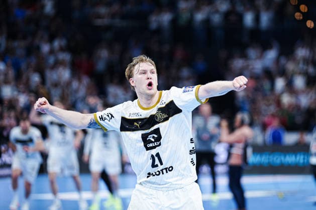 Eric Johansson (THW Kiel, 21) jubelt Jubel nach Sieg Spielende GER, THW Kiel vs. RK Nexe, Handball, EHF European League, Viertelfinale, Rückspiel, Saison 2025 2026, 05.05.2026 GER, THW Kiel vs. RK Nexe, Handball, EHF European League, Viertelfinale, Rückspiel, Saison 2025 2026, 05.05.2026 Kiel Copyright: xEibner-Pressefoto MarcelxvonxFehrnx EP_MFN