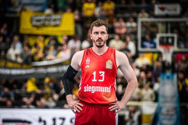 Andreas Obst (FC Bayern Basketball, 13) GER, MHP Riesen Ludwigsburg vs. FC Bayern Muenchen Basketball, Basketball Bundesliga, easycredit BBL, 33. Spieltag, Spielzeit 2025 2026, 07.05.2026 GER, MHP Riesen Ludwigsburg vs. FC Bayern Muenchen Basketball, Basketball Bundesliga, easycredit BBL, 33. Spieltag, Spielzeit 2025 2026, 07.05.2026 Ludwigsburg Copyright: xSandyxDinkelackerx EP_SDR