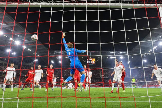 3:0 Tor fuer SC Freiburg durch Lukas Kübler, Kubler (SC Freiburg, 17) , Deutschland, Fussball, UEFA Europa League, Halbfinale, 2025 2026, SC Freiburg vs. Sporting Braga, 07.05.2026, Freiburg im Breisgau Europa-Park Stadion Deutschland Copyright: xGrantxHubbsx
