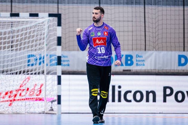 Tibor Ivanisevic (GWD Minden, 16) im Jubel GER, GWD Minden vs. Bergischer HC, Handball, 1. Bundesliga, 31. Spieltag, Spielzeit 2025 2026, 08.05.2026 GER, GWD Minden vs. Bergischer HC, Handball, 1. Bundesliga, 31. Spieltag, Spielzeit 2025 2026, 08.05.2026 Minden Copyright: xEibner-Pressefoto JanxRollingerx EP_JSK